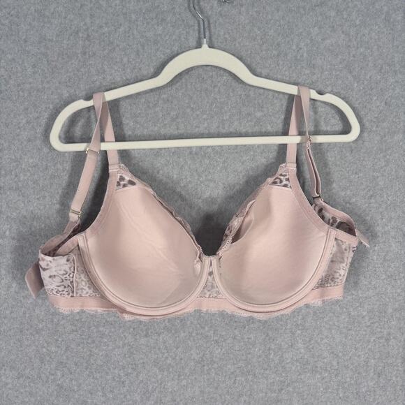 Natori 16120 Bra 38DD Pink Leopard Animal Lace Trim Underwire Lightly Padded - Picture 7 of 12